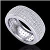 Image 2 : Genuine 2.50 CTW Micro Pave Diamond Eternity Bridal B& Ring 18K Gold Size 7.5 - 20883-REF#146N2G