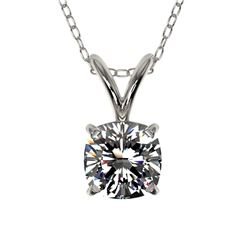 Genuine 0.50 CTW Certified Quality Cushion Cut Genuine Diamond Necklace Gold - 33169-REF#56Y4V
