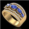 Image 2 : Natural 2.25 CTW Tanzanite & Micro Pave Diamond Certified Designer Ring 10K Gold - 20808-REF#65R2Z