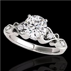 Genuine 1.15 CTW Certified G-I Genuine Diamond Solitaire Bridal Antique Ring Gold - 34810-REF#97F7M