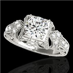 Genuine 1.25 CTW Certified G-I Genuine Diamond Solitaire Bridal Antique Ring Gold - 34666-REF#112R7Z