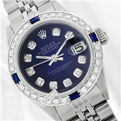 Rolex Ladies Stainless Steel, Diam Dial & Diam/Sapphire Bezel, Saph Crystal - REF#338T2V