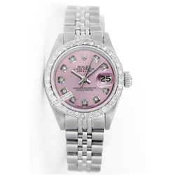 Rolex Ladies Stainless Steel, Diamond Dial & Diamond Bezel, Saph Crystal - REF#316K4A
