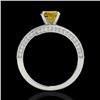 Image 2 : Genuine 1.75 CTW Certified Fancy Intense Genuine Diamond Bypass Solitaire Ring Gold - 35132-REF#131X