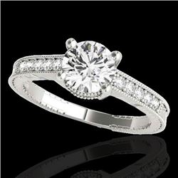 Genuine 1.45 CTW Certified G-I Genuine Diamond Solitaire Bridal Antique Ring Gold - 34756-REF#126A3N