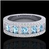 Image 1 : Genuine 2.0 CTW Topaz & Micro Pave Diamond Designer Inspired Band Ring 10K Gold - 20819-REF#48G8W