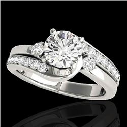 Genuine 2.0 CTW Certified G-I Genuine Diamond Bypass Solitaire Bridal Ring Gold - 35101-REF#326G5W