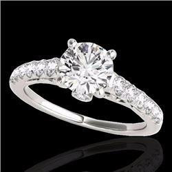 Genuine 1.50 CTW Certified G-I Genuine Diamond Solitaire Bridal Ring Gold - 34988-REF#113R2Z