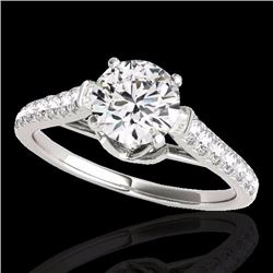 Genuine 1.46 CTW Certified G-I Genuine Diamond Solitaire Bridal Ring Gold - 34961-REF#107M5H