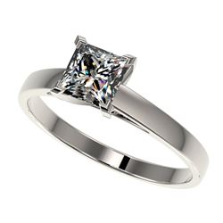 Genuine 1.0 CTW Certified Quality Princess Genuine Diamond Engagement Ring Gold - 32994-REF#247H8R