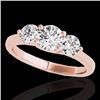 Image 1 : Genuine 3.0 CTW Certified G-I Genuine Diamond 3 Stone Bridal Solitaire Ring Gold - 35395-REF#556M7H