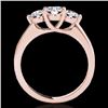 Image 2 : Genuine 3.0 CTW Certified G-I Genuine Diamond 3 Stone Bridal Solitaire Ring Gold - 35395-REF#556M7H