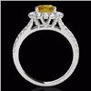 Image 2 : Genuine 2.01 CTW Certified Fancy Intense Genuine Diamond Solitaire Halo Ring Gold - 33938-REF#143K7T