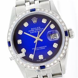 Rolex Ladies Stainless Steel, Diam Dial & Diam/Sapphire Bezel, Saph Crystal - REF#316M4K