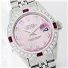 Image 1 : Rolex Men's Stainless Steel, QuickSet, Diam Dial & Diam/Ruby Bezel - REF#458K2A