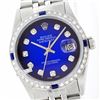 Image 1 : Rolex Men's Stainless Steel, QuickSet, Diam Dial & Diam/Sapphire Bezel - REF#425A5M