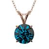 Image 1 : Genuine 1.19 CTW Certified Intense Blue Genuine Diamond Solitaire Necklace Gold - 36786-REF#101Y3V
