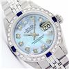 Image 1 : Rolex Men's Stainless Steel, QuickSet, Diam Dial & Diam/Sapphire Bezel - REF#458N2J