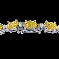 Natural 25.8 CTW Citrine & Diamond Certified Eternity Tennis Bracelet Gold - 29447-REF#108T5X