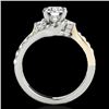 Image 2 : Genuine 1.60 CTW Certified G-I Genuine Diamond Bypass Solitaire Ring Two Tone Gold - 35113-REF#121V2