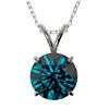 Image 1 : Genuine 1.53 CTW Certified Intense Blue Genuine Diamond Solitaire Necklace Gold - 36802-REF#140R3Z