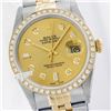 Image 1 : Rolex Ladies 2Tone 14K Gold/ Stainless Steel, Diamond Dial & Diamond Bezel, Saph Crystal - REF#327H3