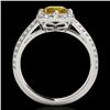 Image 2 : Genuine 1.50 CTW Certified Fancy Intense Genuine Diamond Solitaire Halo Ring Gold - 34263-REF#120F3M
