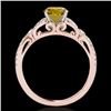 Image 2 : Genuine 1.35 CTW Certified Fancy Intense Genuine Diamond Solitaire Ring Gold - 35231-REF#108N2G