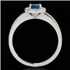 Image 2 : Genuine 1.20 CTW Certified Fancy Blue Genuine Diamond Solitaire Halo Ring Gold - 33504-REF#94A8N