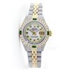 Image 1 : Rolex Men's 2Tone 14K Gold/ SS, QuickSet, Diam/Ruby Dial & Diam/Emerald Bezel - REF#474J5Y