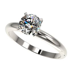 Genuine 1.27 CTW Certified H-I Quality Genuine Diamond Solitaire Engagement Ring Gold - 36423-REF#11