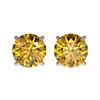 Image 1 : Genuine 1.50 CTW Certified Intense Yellow Genuine Diamond Solitaire Stud Earrings Gold - 33078-REF#1