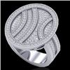 Image 1 : Natural 1.25 CTW Micro Pave Diamond Certified Ring 14K Gold - 20876-REF#89H3R