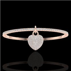 Natural 3.50 CTW Eternity Micro Pave Diamond Eternity Bangle 14K Rose Gold - 20036-REF#186N9G