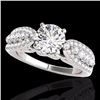 Image 1 : Genuine 2.0 CTW Certified G-I Genuine Diamond Solitaire Bridal Ring Gold - 35268-REF#162Y3V
