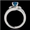 Image 2 : Genuine 1.75 CTW Certified Fancy Blue Genuine Diamond Bypass Solitaire Ring Gold - 35099-REF#145Y3V