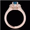 Image 2 : Genuine 2.05 CTW Certified Fancy Blue Genuine Diamond Solitaire Halo Ring Gold - 33915-REF#143W7K