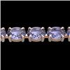 Image 1 : Natural 24 CTW Tanzanite Eternity Designer Inspired Tennis Bracelet 14K Gold - 23396-REF#193K6T