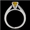Image 2 : Genuine 1.25 CTW Certified Fancy Intense Genuine Diamond Solitaire Ring Gold - 35012-REF#99G5W
