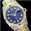 Image 1 : Rolex Men's 2Tone, QuickSet, Diam Dial & Diam/Sapphire Bezel - REF#458A2M