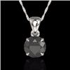 Image 1 : Genuine 2.0 CTW Black Diamond Certified Inspired Solitaire Necklace 18K Gold - 22015-REF#43T4X