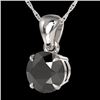 Image 2 : Genuine 2.0 CTW Black Diamond Certified Inspired Solitaire Necklace 18K Gold - 22015-REF#43T4X