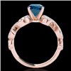 Image 2 : Genuine 1.40 CTW Certified Fancy Blue Genuine Diamond Solitaire Bridal Ring Gold - 35247-REF#110M2H