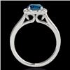 Image 2 : Genuine 1.37 CTW Certified Fancy Blue Genuine Diamond Solitaire Halo Ring Gold - 33414-REF#112H5R