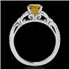 Image 2 : Genuine 1.35 CTW Certified Fancy Intense Genuine Diamond Solitaire Ring Gold - 35230-REF#108V2F