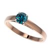 Image 1 : Genuine 0.54 CTW Certified Intense Blue Genuine Diamond Solitaire Engagement Ring Gold - 36468-REF#3