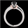 Image 2 : Genuine 1.11 CTW Certified Black Genuine Diamond Solitaire Ring Two Tone Gold - 34832-REF#46K3T