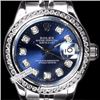 Image 1 : Rolex Men's Stainless Steel, QuickSet, Diamond Dial & Diamond Bezel - REF#425F5W