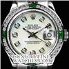 Image 1 : Rolex Men's Stainless Steel, QuickSet, Diam Dial & Diam/Emerald Bezel - REF#458J2Y