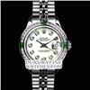 Image 2 : Rolex Men's Stainless Steel, QuickSet, Diam Dial & Diam/Emerald Bezel - REF#458J2Y
